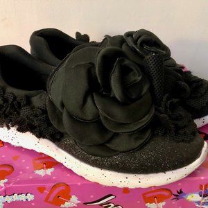Irregular Choice Rambling Rose Black Sneakers US 8.5 US 9 EUR 39